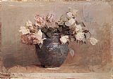 Abbott Handerson Thayer Canvas Paintings - Roses